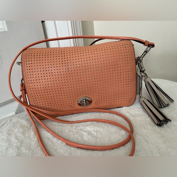 Coach perforated Crossbody Bag GUC - Picture 12 of 13